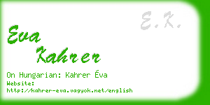 eva kahrer business card